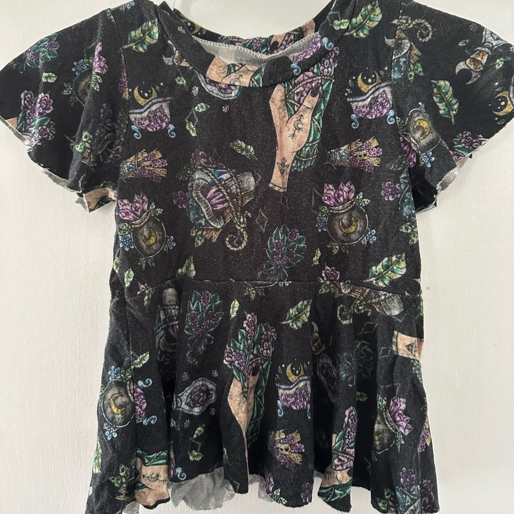 Mystic Moonfaire Bamboo Peplum Shirt (Crystal Witch)